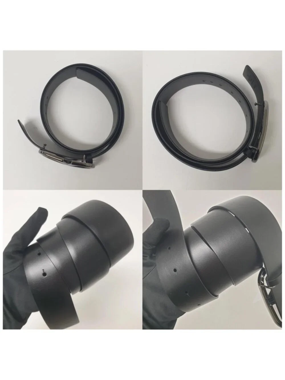 Authentic Valentino Garavani VLogo Black Leather Belt